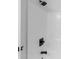 All white shower with sleek, black hardware at 10760 W Encanto Blvd, Avondale, AZ 85392