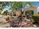 Landscaped front yard with desert plants, rock accents, and a well-maintained lawn at 2105 E San Carlos Pl, Chandler, AZ 85249