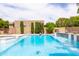 Refreshing pool featuring cool, clear water, a spa, and an attractive, low-maintenance landscaped backyard at 2203 E Tonto Pl, Chandler, AZ 85249