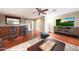 Finished basement area featuring a bar, TV, and seating at 27803 N 59Th Dr, Phoenix, AZ 85083