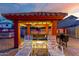 Backyard includes pool, BBQ, outdoor seating area and lounge chairs at 3037 E Mallory St, Mesa, AZ 85213
