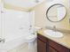 Bathroom featuring a vanity, mirror, and shower at 3500 N Hayden Rd # 206, Scottsdale, AZ 85251