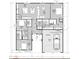 Detailed floor plan showcasing the layout with kitchen, bedrooms, living area, garage, and labeled dimensions at 3627 W Palmaire Ave, Phoenix, AZ 85051