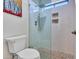 Contemporary bathroom with a frameless glass shower and modern tile accents at 5812 W Spur Dr, Phoenix, AZ 85083