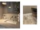 Stylish bathroom featuring marble countertops, brass fixtures, and a decorative vase at 6529 E Eugie Ter, Scottsdale, AZ 85254