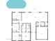 Floor plan showcasing layout of bedrooms, bathrooms, living spaces, and outdoor areas at 6529 E Eugie Ter, Scottsdale, AZ 85254