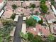 Expansive aerial view showcasing the community's layout and landscaping at 6533 N 7Th Ave # 18, Phoenix, AZ 85013