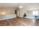 Spacious living room with wood floors and vaulted ceilings at 822 E Ross Ave, Phoenix, AZ 85024