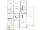 Detailed floor plan showcasing the layout of this home with large kitchen and a tandem three-car garage at 9187 W Parkside Ln, Peoria, AZ 85383