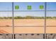 Well-maintained baseball field for sports and recreation within the community, fully enclosed by fencing at 10224 E Talameer Ave, Mesa, AZ 85212