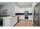 Bright kitchen featuring modern appliances, light countertops, and ample cabinet space for storage at 1057 W Laurel Ave, Gilbert, AZ 85233