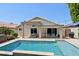 Sparkling pool and outdoor living area perfect for entertaining and relaxation at 1057 W Laurel Ave, Gilbert, AZ 85233