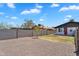 Gravel-covered backyard with a block wall and wood fencing, offering ample space and privacy at 1306 E Fillmore St, Phoenix, AZ 85006