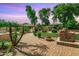 Lush backyard with an outdoor kitchen, mature trees, and a charming gazebo at 13204 W Palo Verde Dr, Litchfield Park, AZ 85340