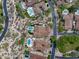 An aerial shot showcasing desert homes, meticulously landscaped, each featuring private pools for luxurious outdoor enjoyment at 20055 N 96Th Way, Scottsdale, AZ 85255