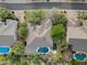 Aerial view of the home showcasing a swimming pool and lush landscaping at 24645 N 117Th St, Scottsdale, AZ 85255