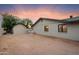 Spacious backyard featuring a detached garage and ample parking space at 2619 E Jerome Ave, Mesa, AZ 85204