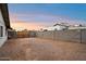 Large, enclosed backyard featuring block walls and a gated entrance at 2619 E Jerome Ave, Mesa, AZ 85204