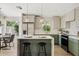 Modern kitchen with a center island, quartz countertops, and stainless steel appliances at 732 W Sagebrush St, Gilbert, AZ 85233