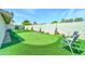 Backyard with artificial turf and a putting green for outdoor entertainment at 7524 N Via Del Elemental --, Scottsdale, AZ 85258