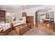 Bright living room features wood floors, stylish furnishings, seamless connectivity to dining and outdoor spaces at 922 S 80Th St, Mesa, AZ 85208