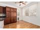 Kitchen with built-in cabinets and lots of windows for natural light at 2150 E Sunland Ave, Phoenix, AZ 85040