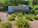 Community signage featuring a well-maintained desert landscaped entry at 2754 S Apache Dr, Chandler, AZ 85286