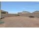 A gravel backyard with a block wall, space for gardening, and room for recreation at 30777 W Whitton Ave, Buckeye, AZ 85396