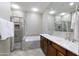 Beautiful bathroom featuring double sinks, a separate shower, a soaking tub, and tile flooring at 3935 E Rough Rider Rd # 1039, Phoenix, AZ 85050