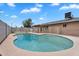 Backyard pool with clear water, and the home exterior in the background at 4102 W Golden Ln, Phoenix, AZ 85051