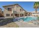 Beautiful backyard featuring a refreshing pool and covered patio, ideal for outdoor living at 4353 W Walton Way, Chandler, AZ 85226