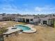 Aerial view of the property highlighting the home, pool, landscaping, and outdoor spaces at 5827 S Marin Ct, Gilbert, AZ 85298