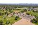Aerial community view features a playground, baseball field, and parking area at 6231 E Desert Cove Ave, Scottsdale, AZ 85254