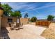 Spacious outdoor patio with seating area perfect for entertaining and enjoying the backyard view at 1134 W 2Nd St, Mesa, AZ 85201