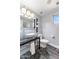 Bright bathroom featuring a glass countertop, modern fixtures, and tasteful decor for a clean, contemporary design at 15221 N Clubgate Dr # 2059, Scottsdale, AZ 85254