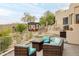 Relax on this spacious outdoor patio with plush seating, ideal for entertainment and enjoying the desert scenery at 15816 E Eagle Crest Rd, Fountain Hills, AZ 85268