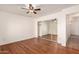 Spacious bedroom featuring a ceiling fan, and closet at 22615 N 31St Dr, Phoenix, AZ 85027