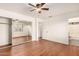 Spacious bedroom featuring a ceiling fan, and access to a bathroom at 22615 N 31St Dr, Phoenix, AZ 85027