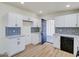 Bright kitchen with white cabinetry, sleek countertops, and geometric backsplash at 3650 E Laurel Ln, Phoenix, AZ 85028