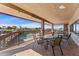 Charming balcony with comfortable seating overlooking the pool and community at 5735 E Mcdowell Rd # 147, Mesa, AZ 85215
