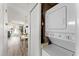 Convenient laundry area with stacked washer and dryer at 5735 E Mcdowell Rd # 147, Mesa, AZ 85215