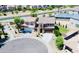 Aerial view showcasing an attractive home with a well-maintained lawn and landscaping at 7312 S 13Th Way, Phoenix, AZ 85042