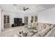 Bright and spacious living room with high ceilings, modern decor, and plenty of natural light at 2308 E Aster Dr, Chandler, AZ 85286