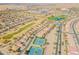 Beautiful aerial shot of desert community featuring a golf course, ponds and tennis courts in Arizona at 2599 E San Mateo Dr, Casa Grande, AZ 85194