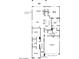 Detailed floor plan of a home featuring three bedrooms, two bathrooms, kitchen and a two car garage at 3279 W Molino Rd, San Tan Valley, AZ 85144