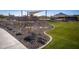 Beautifully landscaped area with native desert plants and turf, enhancing the community's appeal at 3279 W Molino Rd, San Tan Valley, AZ 85144