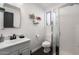Bathroom featuring modern fixtures, clean lines, and a spacious glass-enclosed shower at 3330 E Cypress St, Phoenix, AZ 85008