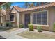 Inviting single-story home featuring a terra cotta roof and a well-maintained, drought-resistant landscaped front yard at 3491 N Arizona Ave # 174, Chandler, AZ 85225
