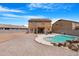 Private backyard with a sparkling pool, ideal for summer fun and relaxation at 36265 W Alhambra St, Maricopa, AZ 85138