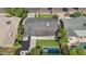 Aerial view of home with a backyard oasis, featuring a pool, lush landscaping, and ample entertaining space at 4320 N 35Th St, Phoenix, AZ 85018